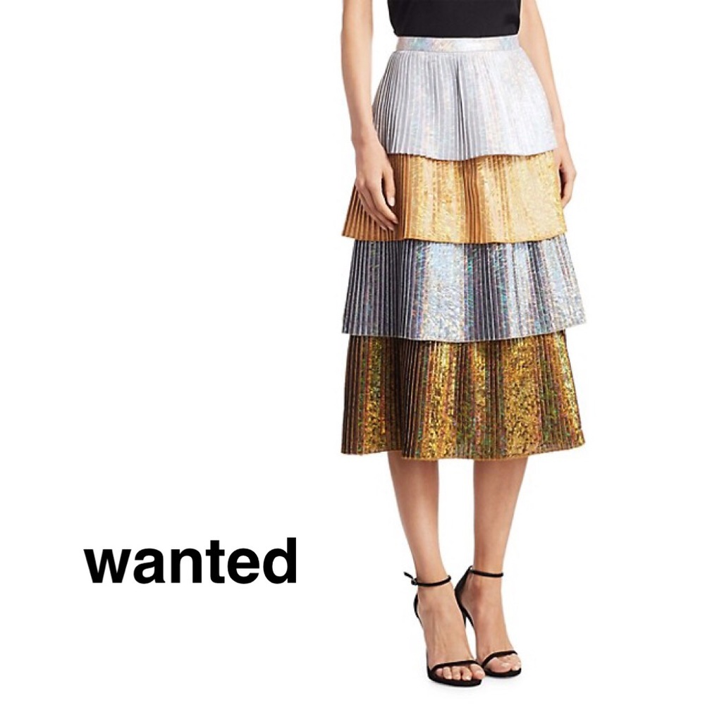 WANTED Delfi Collective Lauren Metallic Skirt